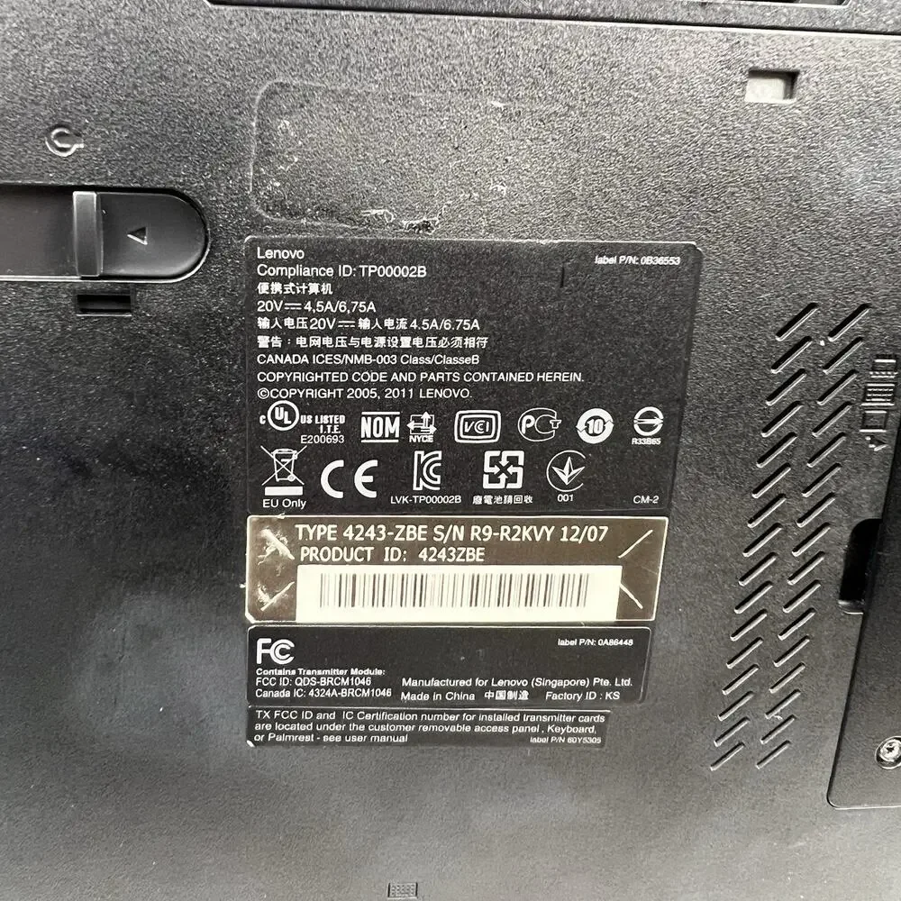 Lenovo ThinkPad T520 Intel i7-2640M 8GB 320GB HDD Win 11 w/ Charger|ELP68, READ